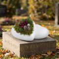 Cœurs bombés en polystyrène blanc 11 cm - Lot de 2 | Floristik24.fr