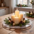 Assiette décorative rainures Plastique Transparent Ø33cm | Floristik24.fr