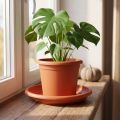 Soucoupe ronde en plastique terracotta Ø28 cm | Floristik24.fr