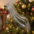 Lametta argenté pour décoration de Noël et fêtes, 50×40 cm, lot de 2 | Floristik24.fr