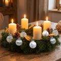 Boules de Noël en Verre Ø3cm Blanc et Argent Lot de 9 | Floristik24.fr
