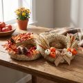 Couronne en paille naturelle 18 cm - Lot de 2 | Floristik24.fr
