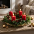 Set de 10 couronnes en paille Ø20 cm - Bases pour décorations saisonnières et créations artisanales | Floristik24.fr