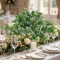 Branche de Faux Eucalyptus avec Fleurs Roses – Bouquet Décoratif 26 cm | Floristik24.fr
