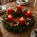 Couronne en métal noir pour décoration de table Ø30 cm H3,5 cm | Floristik24.fr