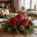 Roses en mousse rouges Ø7,5 cm – Lot de 18 | Floristik24.fr