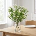 Kunstblumen : Bouquet de fleurs artificielles blanches avec feuilles vertes (26 cm) | Floristik24.fr