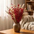 Bouquet de Gomphrena Globosa Séchée Rouge - 45 cm, 100 g | Floristik24.fr