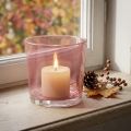 Pot décoratif en verre rose antique Ø10cm H8,5cm | Floristik24.fr