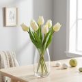 Tulipes artificielles crème blanc 20 cm - Lot de 6 | Floristik24.fr