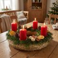 Couronne en Paille Naturelle Ø40 cm - Lot de 5 pour Décorations Saisonnières | Floristik24.fr