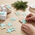 Étoiles adhésives en mousse turquoise pour décoration et loisirs créatifs, 4 cm, lot de 36 | Floristik24.fr