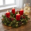 Guirlande Micro LED 50 Lumières Blanc Chaud avec Timer sur Piles | Floristik24.fr