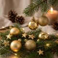 Mini boules de Noël dorées Ø3cm - Lot de 14 | Floristik24.fr