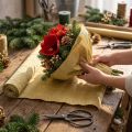 Rouleau de papier crépon doré 50 x 250 cm pour loisirs créatifs et décoration | Floristik24.fr