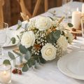 Set de 36 Roses Artificielles en Mousse Ø4,5cm Crème | Floristik24.fr