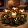 Photophore couronne or Ø4.8cm 4pcs | Floristik24.fr