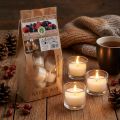 Lot de 18 bougies chauffe-plat parfumées fruits rouges en cire naturelle | Floristik24.fr