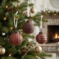 Boules de Noël Vintage en Verre Ø5cm Lot de 9 | Floristik24.fr