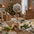 Décoration en Bois Hiver avec Boule de Glans et Pommes de Pin H40cm | Floristik24.fr