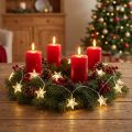 Guirlande LED étoiles 20 micro-LED blanc chaud avec minuterie pour décoration intérieure | Floristik24.fr