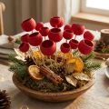 Coupes naturelles rouges sur tige – Lot de 15 pièces | Floristik24.fr