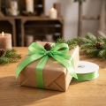 Ruban cadeau et décoration 15 mm x 50 m vert clair | Floristik24.fr