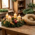 Couronne de paille naturelle Ø35cm - couronne décorative pour loisirs créatifs et calendrier de l'Avent, lot de 5 | Floristik24.fr