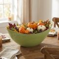 Coupelle décorative plastique vert clair 39 cm x 13 cm | Floristik24.fr