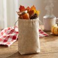 Sac cadeau en toile de jute 20×10×30cm avec film plastique intérieur | Floristik24.fr