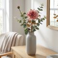Dahlia artificielle rose avec bouton et tige de 57 cm | Floristik24.fr