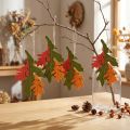 Suspensions décoratives en bois motifs feuilles d'automne 17 cm – Lot de 6 | Floristik24.fr