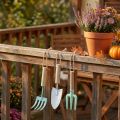 Mini Outils de Jardin en Métal Vintage à Suspendre - Déco Intérieure et Balcon - Set de 3 | Floristik24.fr