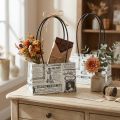 Sac en papier décoratif noir et blanc 13,5×22 cm – Lot de 10 | Floristik24.fr