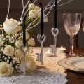 Set de 6 clés décoratives argentées avec ruban noir – 4 x 11 cm | Floristik24.fr