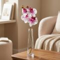 Orchidée artificielle Phalaenopsis 4 fleurs 72 cm blanc et rose | Floristik24.fr