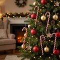 Décoration de Noël - Lot de 12 Sucreries en Forme de Canne, Rouge et Blanc, 18 cm | Floristik24.fr