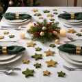 Étoiles Décoratives Vertes et Dorées en Glitter – Lot de 40 – Décoration de Table Noël 4 et 5 cm | Floristik24.fr