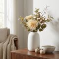 Chrysanthème artificiel crème avec 2 fleurs L70cm | Floristik24.fr