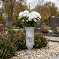 Vase funéraire en polyrésine motif ange à brancher H29cm | Floristik24.fr