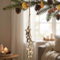 Décoration suspendue étoilée en bois 50 cm – Naturel | Floristik24.fr