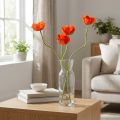 Coquelicots artificiels orange 58 à 74 cm – Lot de 3 tiges décoratives | Floristik24.fr