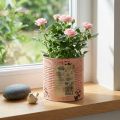 Pot décoratif en métal style vintage couleur saumon Ø15,5cm H15cm | Floristik24.fr