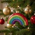 Ornement en verre aux couleurs arc-en-ciel – Décoration festive pour sapin de Noël | Floristik24.fr
