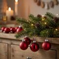 Boules de Noël Mini en Verre Rouge Ø3 cm - Lot de 22 | Floristik24.fr