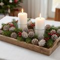 Pommes de pin blanchies dans