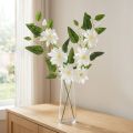 Branche de Clématite Artificielle avec Fleurs Blanches 81 cm - Lot de 2 | Floristik24.fr