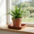 Soucoupe carrée en plastique terracotta 25 x 25 cm | Floristik24.fr