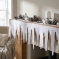 Bordure décorative en forme de stalactites 2m - Blanc scintillant | Floristik24.fr