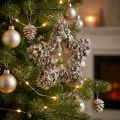 Étoile décorative suspendue blanche à paillettes Ø15 cm | Floristik24.fr